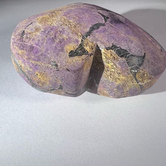 Natural Raw Purpurite Heart Carving (4)‎ - Picture 3 of 9